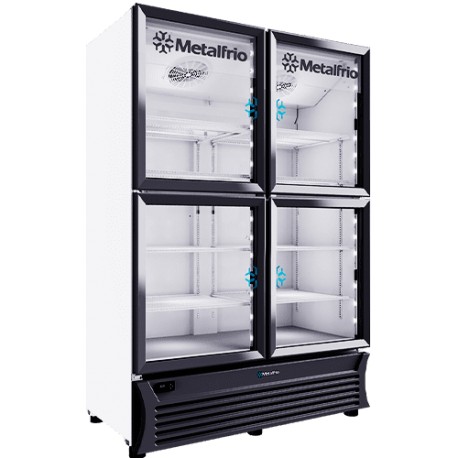 Refrigerador 4 puertas de cristal 42 ft METALFRIO RB804