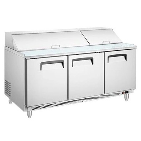 Mesa Refrigerada De Preparacion Para Ensaladas 3 Puerta 510L 183 Cm MIGSA Scl-3