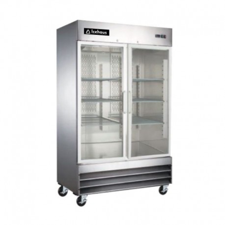 Refrigerador 2 Puertas Cristal 49 Pies ICEHAUS Rv-2Pc-Ss-01