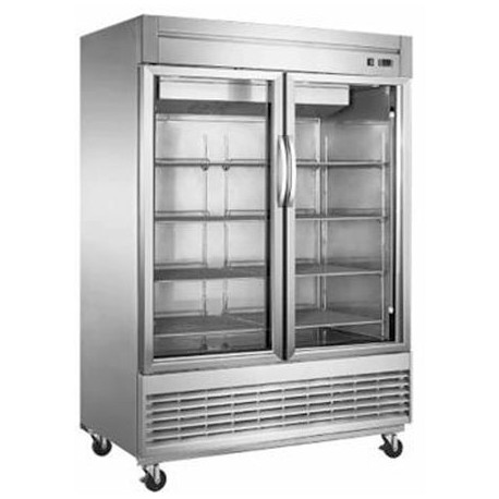 Refrigerador Industrial Vertical 2 Puertas De Cristal Migsa Ur-54C-2G