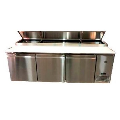 Mesa Fria De Trabajo Para Pizza 3 Puertas CRT MRCP8043P