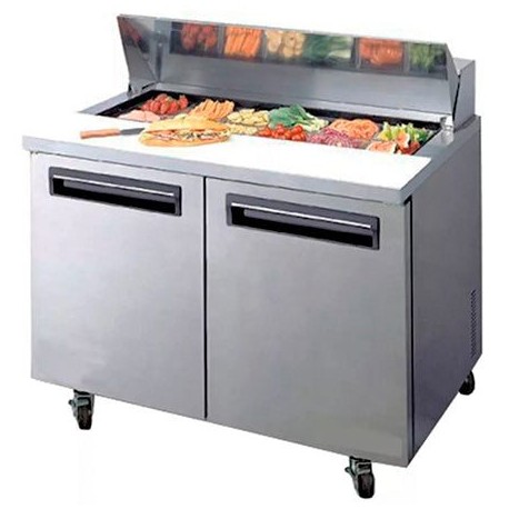 Mesa Refrigerada De Preparacion De Sandwiches Y Ensaladas 2 Puertas 122 Cm PARKER Ms48B