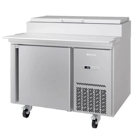 Mesa Refrigerada De Preparacion Para Pizzas 1 Puertas 310L 105 Cm Infrico Mr41En