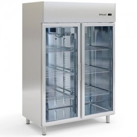 Refrigerador Industrial Vertical 2 Puertas De Vidrio 47 Pies Infrico Iag1402Cr