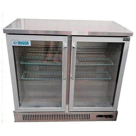 Refrigerador Contrabarra Industrial 2 Puertas Acero Inoxidable MIGSA Sg250