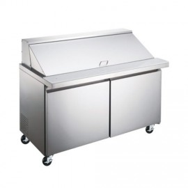 Mesa Refrigerada Para Ensaladas 2 Puertas 7.6 Pies ICEHAUS Me-2P-Ss-03