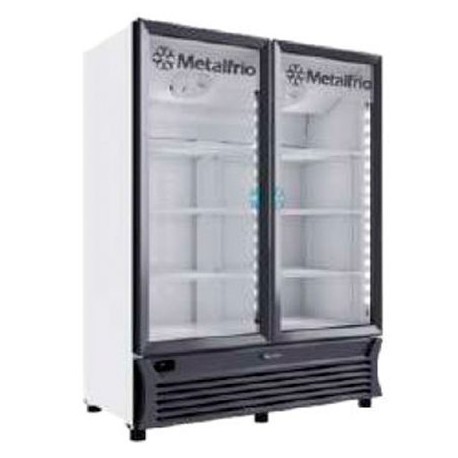 Refrigerador 2 puertas de cristal 37 ft METALFRIO RB630