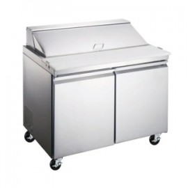 Mesa Refrigerada Para Ensaladas 2 Puertas 9.5 Pies ICEHAUS Me-2P-Ss-01