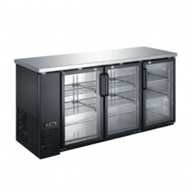 Contra Barra Refrigerada 3 Puertas De Cristal ICEHAUS Cbr-3Pc-Ss-01