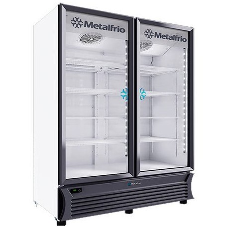 Refrigerador 2 puertas de cristal 42 ft METALFRIO RB800